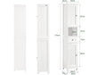sobuyes.shopG236-W Colonne de Salle de Bain – 32 cm, 2 Portes Persiennes, Tiroir et Niche, Blanc