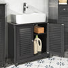 sobuyes.shopG237-DG Meuble sous Lavabo avec Étagères Ajustables, Résistant à l’Humidité, pour Salle de Bain et WC, Rangement Optimisé – L60×P35×H58 cm, MDF, Gris