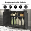 sobuyes.shopG237-DG Meuble sous Lavabo avec Étagères Ajustables, Résistant à l’Humidité, pour Salle de Bain et WC, Rangement Optimisé – L60×P35×H58 cm, MDF, Gris
