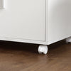 sobuyes.shopG241-W Meuble de Rangement à Roulettes avec Portes et Étagère Réglable – Blanc