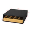 sobuyes.shopG280-SCH Boîte à Thé avec Tiroir, Format Compact, Rangement Optimisé, Design Fonctionnel, Usage Quotidien, Pratique – L31×P30×H10 cm, Bambou, Noir