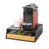 sobuyes.shopG280-SCH Boîte à thé en bois avec compartiments – Organisateur de sachets de thé ou capsules café – Rangement compact