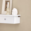 sobuyes.shopG43-W Etagere Murale avec 2 Tiroirs - Étagère Flottante Moderne pour Entrée, Salon, Cuisine & Chambre - Blanc 64x15x10cm
