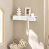 sobuyes.shopG43-W Etagere Murale avec 2 Tiroirs - Étagère Flottante Moderne pour Entrée, Salon, Cuisine & Chambre - Blanc 64x15x10cm