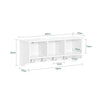sobuyes.shopG48-W Portemanteau Étagère murale Porte-manteau salle de bain Meuble d’entrée