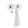 sobuyes.shopG48-W Portemanteau Étagère murale Porte-manteau salle de bain Meuble d’entrée