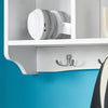 sobuyes.shopG48-W Portemanteau Étagère murale Porte-manteau salle de bain Meuble d’entrée