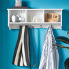 sobuyes.shopG48-W Portemanteau Étagère murale Porte-manteau salle de bain Meuble d’entrée