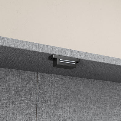 SoBuy FSB113-DG Vitrine Murale Suspendue avec Portes en Verre – Étagère Murale 5 Compartiments pour Collection, Finition Mélaminée Gris – 80×12,2×60 cm, Charge 10 kg