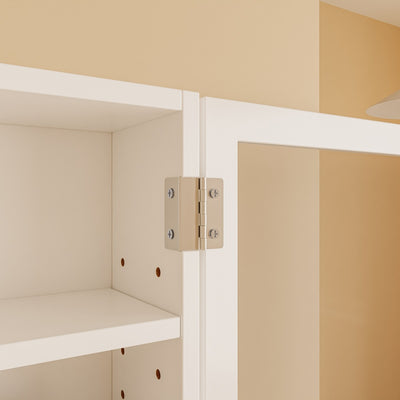 SoBuy FSB113-W Armoire Murale Salle de Bain 2 Portes – Meuble Rangement Mural avec Étagères Réglables, Placard Suspendu Faible Profondeur – 80×12,2×60 cm, Charge 10 kg