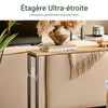 SoBuy FSB19-E Console d’Entrée Design Fonctionnel et Gain de Place, Design Moderne, Structure Robuste, Usage Quotidien – L120×P20×H65 cm, Métal, Naturel et Noir