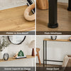 SoBuy FSB19-E Console d’Entrée Design Fonctionnel et Gain de Place, Design Moderne, Structure Robuste, Usage Quotidien – L120×P20×H65 cm, Métal, Naturel et Noir
