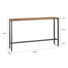 SoBuy FSB19-N Table Console Étroite, Table d'Appoint, Bout de Canapé, Table d’Entrée, Cadre et 4 Pieds en Fer, pour Salon, Entrée, Couloir, Intustriel, L120xP20xH65 cm