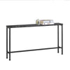 SoBuy FSB19-SCH Console Entrée Meuble Couloir Étagère Arrière Canapé – Plateau Effet Marbre Noir et Pieds Métal – Style Indus