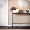 SoBuy FSB19-SCH Console d’Entrée Design Fonctionnel et Gain de Place, Design Moderne, Style Industriel, pour Salon et Chambre – L120×P20×H65 cm, Métal, Noir