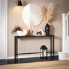 SoBuy FSB19-SCH Console d’Entrée Design Fonctionnel et Gain de Place, Design Moderne, Style Industriel, pour Salon et Chambre – L120×P20×H65 cm, Métal, Noir
