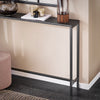 SoBuy FSB19-XL-SCH Console d’Entrée Design Fonctionnel et Gain de Place, Design Moderne, Style Industriel, pour Salon et Chambre – L120×P20×H80 cm, Métal, Noir