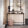 SoBuy FSB19-XL-SCH Console d’Entrée Design Fonctionnel et Gain de Place, Design Moderne, Style Industriel, pour Salon et Chambre – L120×P20×H80 cm, Métal, Noir