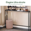 SoBuy FSB19-XL-SCH Console d’Entrée Design Fonctionnel et Gain de Place, Design Moderne, Style Industriel, pour Salon et Chambre – L120×P20×H80 cm, Métal, Noir