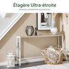 SoBuy FSB19-Z Console Entrée Meuble Couloir Étagère Arrière Canapé – Structure Métal Robuste, Design Moderne Ultra Fin – Idéal pour Salon, Chambre, Entrée – 120x20x65cm