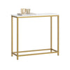 SoBuy FSB29-G Table Console Table d'Appoint Bout de Canapé Table d’Entrée Effet Marbre Cadre et 4 Pieds en Fer Haute Qualité 