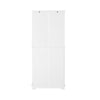 SoBuy FSB76-W Buffet Haut avec 2 Portes Vitrées, 2 Portes et 2 Tiroirs – L75×P40×H175 cm, Charge 100 kg, MDF E1, Blanc