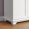 SoBuy FSB76-W Buffet Haut avec 2 Portes Vitrées, 2 Portes et 2 Tiroirs – L75×P40×H175 cm, Charge 100 kg, MDF E1, Blanc