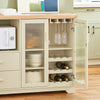 SoBuy FSB81-MI Buffet Cuisine avec Espace Micro-Ondes et Range-Bouteilles, pour Cuisine et Salle à Manger, Rangement Optimisé – L120×P40×H90 cm, Beige