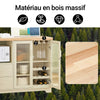 SoBuy FSB81-MI Buffet Cuisine avec Espace Micro-Ondes et Range-Bouteilles, pour Cuisine et Salle à Manger, Rangement Optimisé – L120×P40×H90 cm, Beige