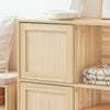 SoBuy FSB87-N Buffet Meuble de Rangement avec 2 Portes Coulissantes, Commode Multifonction pour Entrée Salon Cuisine – 80x35x87 cm, Naturel