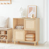 SoBuy FSB87-N Buffet Meuble de Rangement avec 2 Portes Coulissantes, Commode Multifonction pour Entrée Salon Cuisine – 80x35x87 cm, Naturel