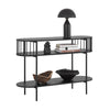 SoBuy FSB90-SCH Console d'Entrée 3 Niveaux Design Industriel 110×39×76 cm – Noir