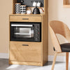 SoBuy FSB98-N Buffet Cuisine Industriel 170 cm – Niche Micro-Ondes, Rangement Cuisine, Chêne Vintage