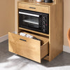 SoBuy FSB98-N Buffet Cuisine Industriel 170 cm – Niche Micro-Ondes, Rangement Cuisine, Chêne Vintage