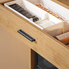 SoBuy FSB98-N Buffet Cuisine Industriel 170 cm – Niche Micro-Ondes, Rangement Cuisine, Chêne Vintage