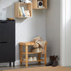 SoBuy FSR02-K-N Banc à Chaussures en Bambou avec Assise et Étagère de Rangement pour Entrée – 50x29x45 cm, Naturel