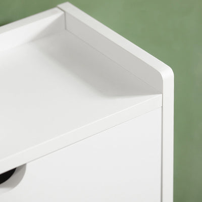 SoBuy FSR100-W Armoire à Chaussures Slim 19 cm – 4 Abattants, 8 à 12 Paires, Anti-Basculement, Blanc