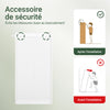 SoBuy FSR108-W Armoire à Chaussures 3 Abattants avec 2 Crochets et Porte-Manteau – 55×30×112 cm, 45 kg, MDF + Bambou, Blanc