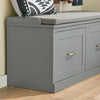 SoBuy FSR131-HG Banc d’Entrée avec Coussin Rembourré et 2 Tiroirs – Charge 150 kg – Gris