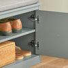 SoBuy FSR131-HG Banc d’Entrée avec Coussin Rembourré et 2 Tiroirs – Charge 150 kg – Gris