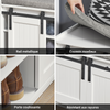 SoBuy FSR133-W Banc à Chaussures avec Porte de Grange Coulissante et 6 Compartiments pour Entrée – 120x35x45 cm, Blanc