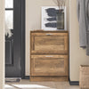 SoBuy FSR137-F Armoire à Chaussures 2 Abattants Réglables, Slim 23cm pour Entrée Couloir – 60x23x79 cm, Bois Foncé