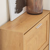 SoBuy FSR137-N Meuble à Chaussures à Abattants 2 Niveaux – Rangement Discret pour Entrée – 60x23x79 cm Naturel