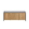 SoBuy FSR149-N Banc à Chaussures avec Coussin Rembourré et Tiroirs, Meuble d'Entrée – 110x35x45 cm, Naturel
