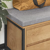 SoBuy FSR149-N Banc à Chaussures avec Coussin Rembourré et Tiroirs, Meuble d'Entrée – 110x35x45 cm, Naturel