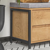 SoBuy FSR149-N Banc à Chaussures avec Coussin Rembourré et Tiroirs, Meuble d'Entrée – 110x35x45 cm, Naturel