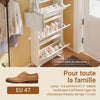SoBuy FSR151-H-E-W Armoire à Chaussures Ultra-Slim 19 cm – 3 Abattants – Entrée Gain de Place – Blanc avec LED