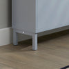 SoBuy FSR151-H-HG Armoire à Chaussures 3 Abattants Ultra-Slim 19cm, Rangement Compact pour Entrée Couloir – 50x19x129 cm, Gris