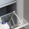 SoBuy FSR151-HG Armoire à Chaussures 2 Abattants Ultra-Slim 19cm, Rangement Compact pour Entrée Couloir – 50x19x91 cm, Gris
