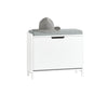 SoBuy FSR151-K-W Banc à Chaussures avec Coussin Rembourré et 1 Abattant, Slim 24cm pour Entrée – 60x24x52 cm, Blanc